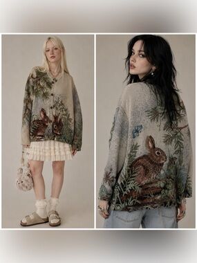 Sugar Street Weavers Tapestry Cardigan Sweater